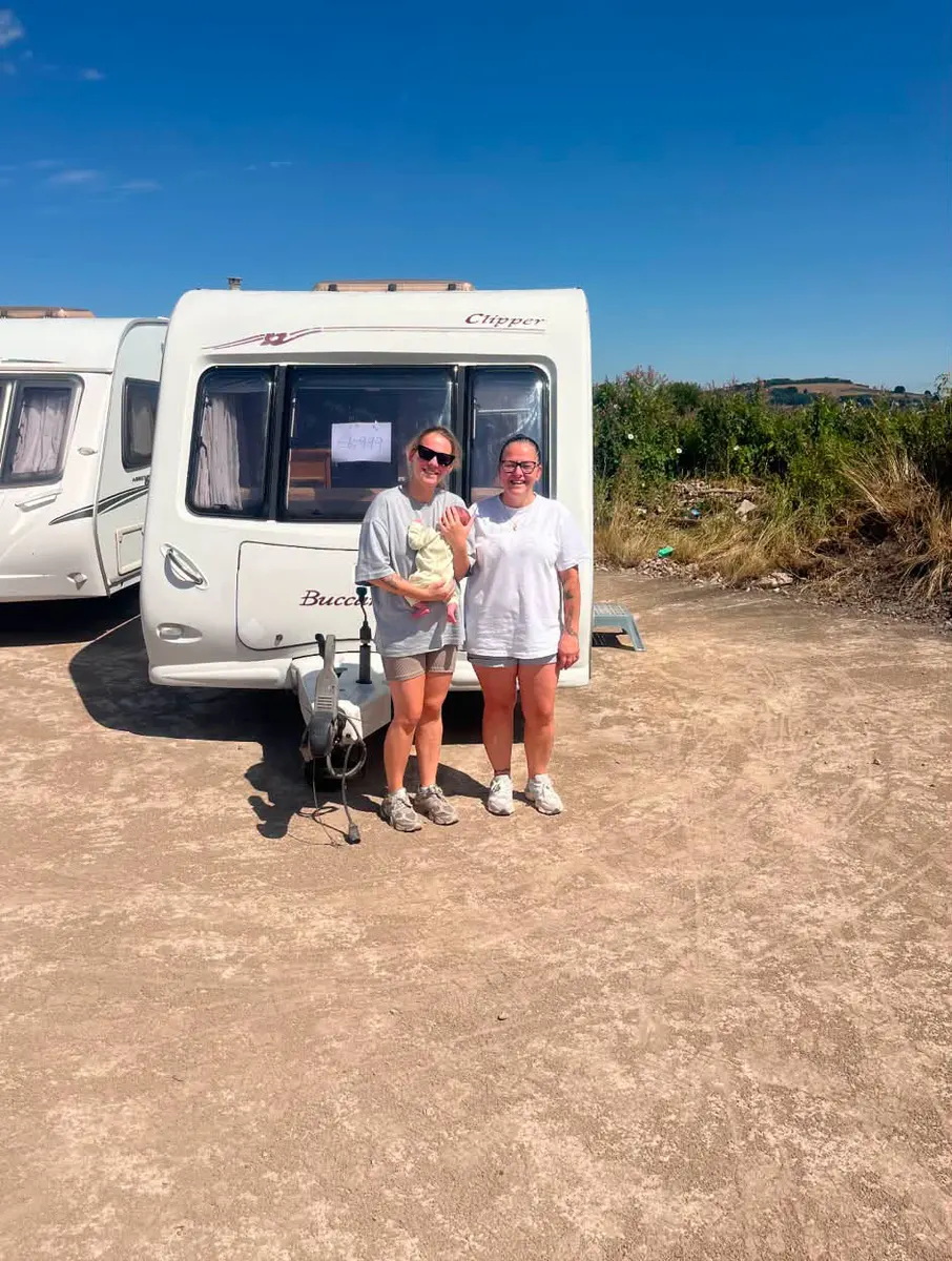 Happy North West Caravans customer with their touring caravan